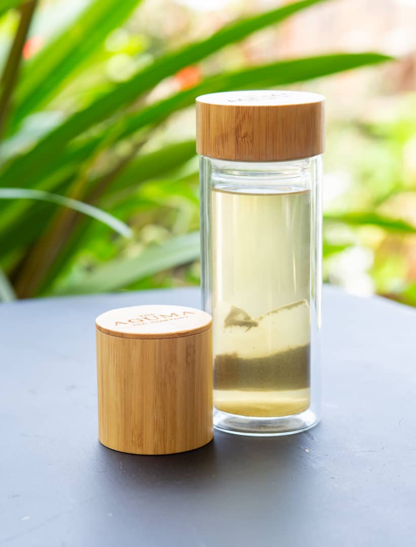 Double Wall Glass Tea Infuser With Bamboo Lid